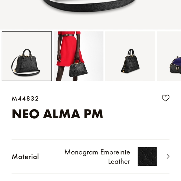 💖 New Louis Vuitton Neo Alma Pm empreinte leather bag. - Picture 11 of 12